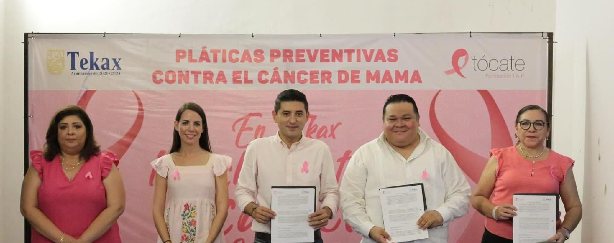 campaña de prevencion cáncer de mama en Tekax